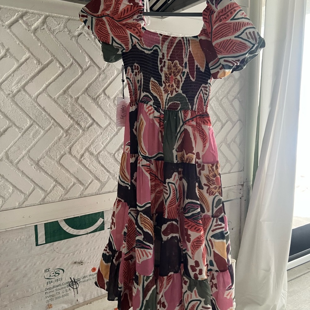 Floral Multicolor Women's Dress